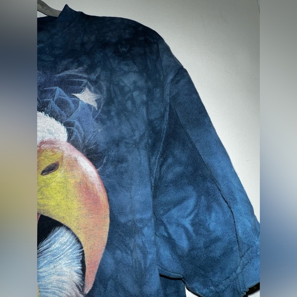 The Mountain American Bald Eagle Blue Flag Tie Dye T-Shirt Men's Size Large - Picture 3 of 7